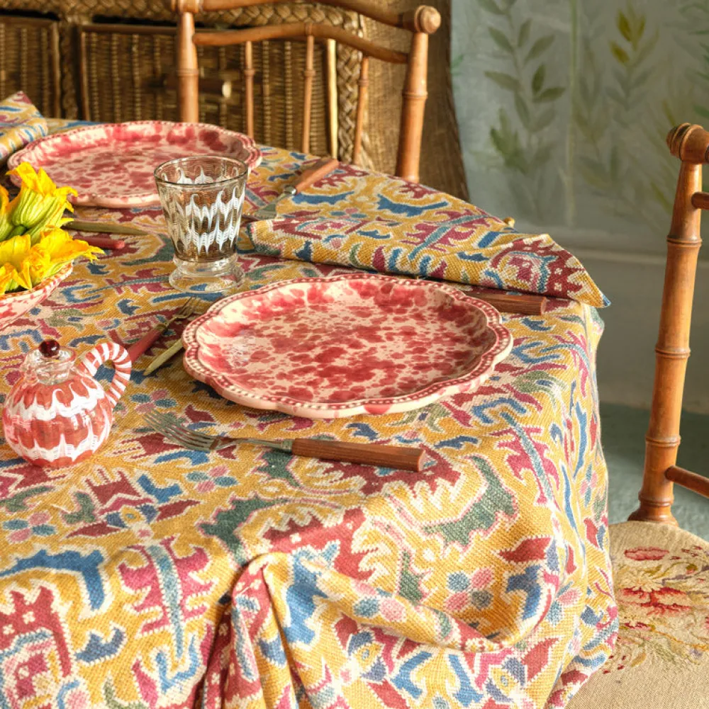 Cabana Dinnerware|Speckled Dinner Plate in Pink