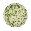 Cabana Dinnerware|Speckled Dinner Plate in Green and White