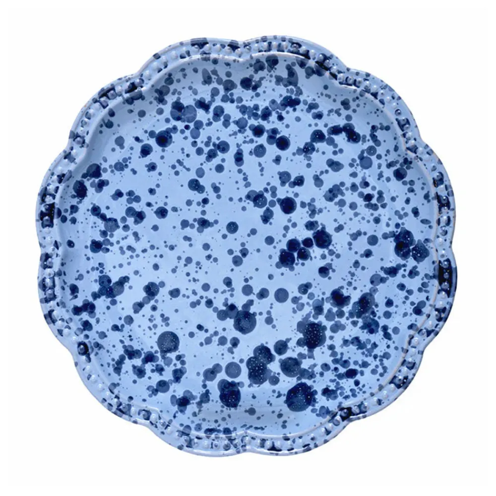 Cabana Dinnerware|Speckled Dinner Plate in Blue