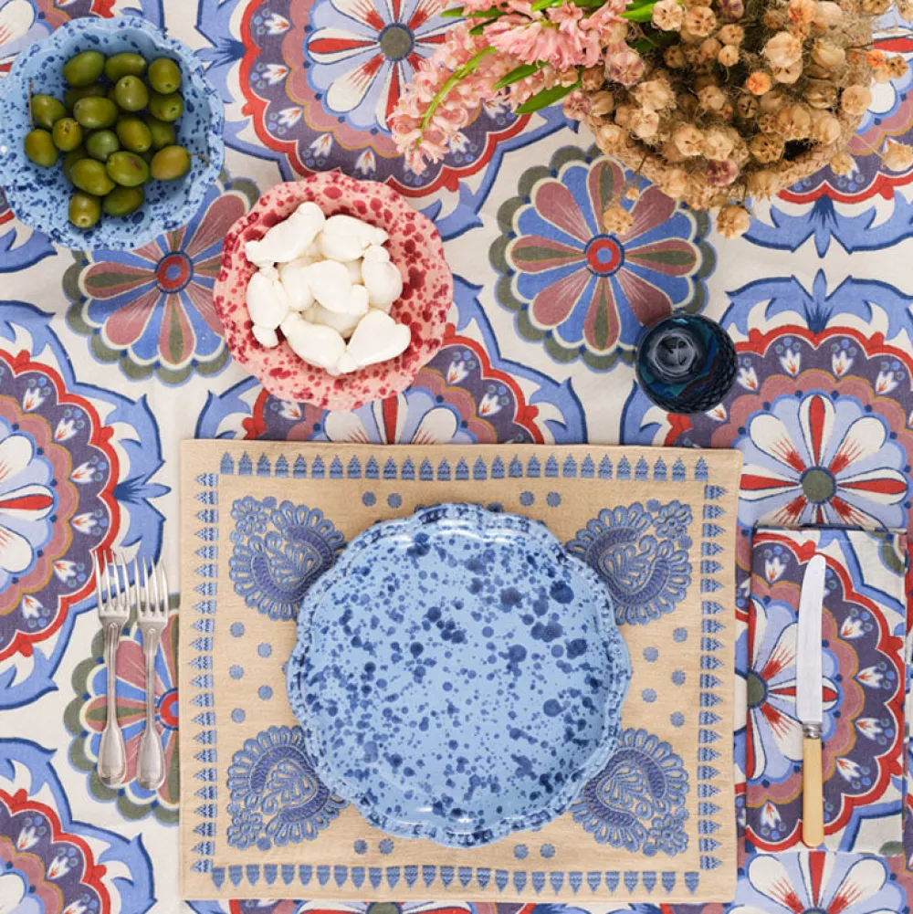 Cabana Dinnerware|Speckled Dinner Plate in Blue