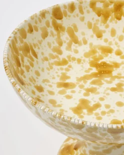 Cabana Dinnerware|Speckled Fruit Stand, Yellow