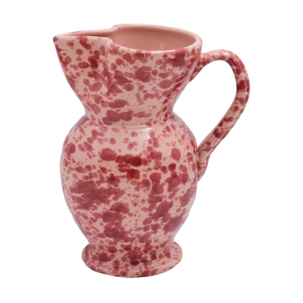 Cabana Décor|Dinnerware|Speckled Pitcher in Pink
