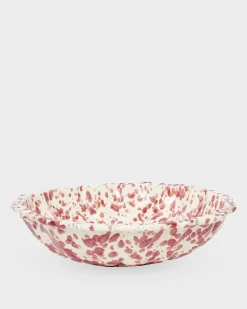 Cabana Dinnerware|Speckled Serving Bowl in Burgundy