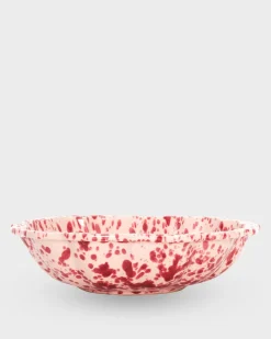 Cabana Dinnerware|Speckled Serving Bowl in Pink