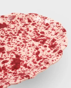 Cabana Dinnerware|Speckled Serving Plate in Pink