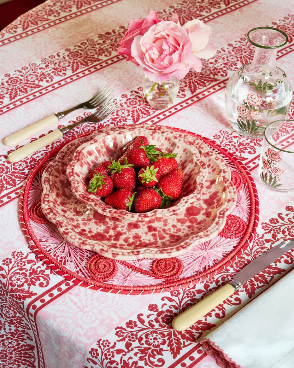 Cabana Dinnerware|Speckled Small Bowl in Pink