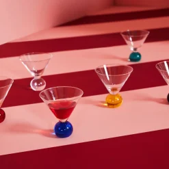 Byon Glassware|Spice Glasses, Ball-Stem Martini Glass, Set of Two