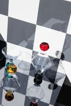 Byon Glassware|Spice Glasses, Ball-Stem Martini Glass, Set of Two