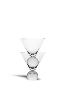 Byon Glassware|Spice Glasses, Ball-Stem Martini Glass, Set of Two