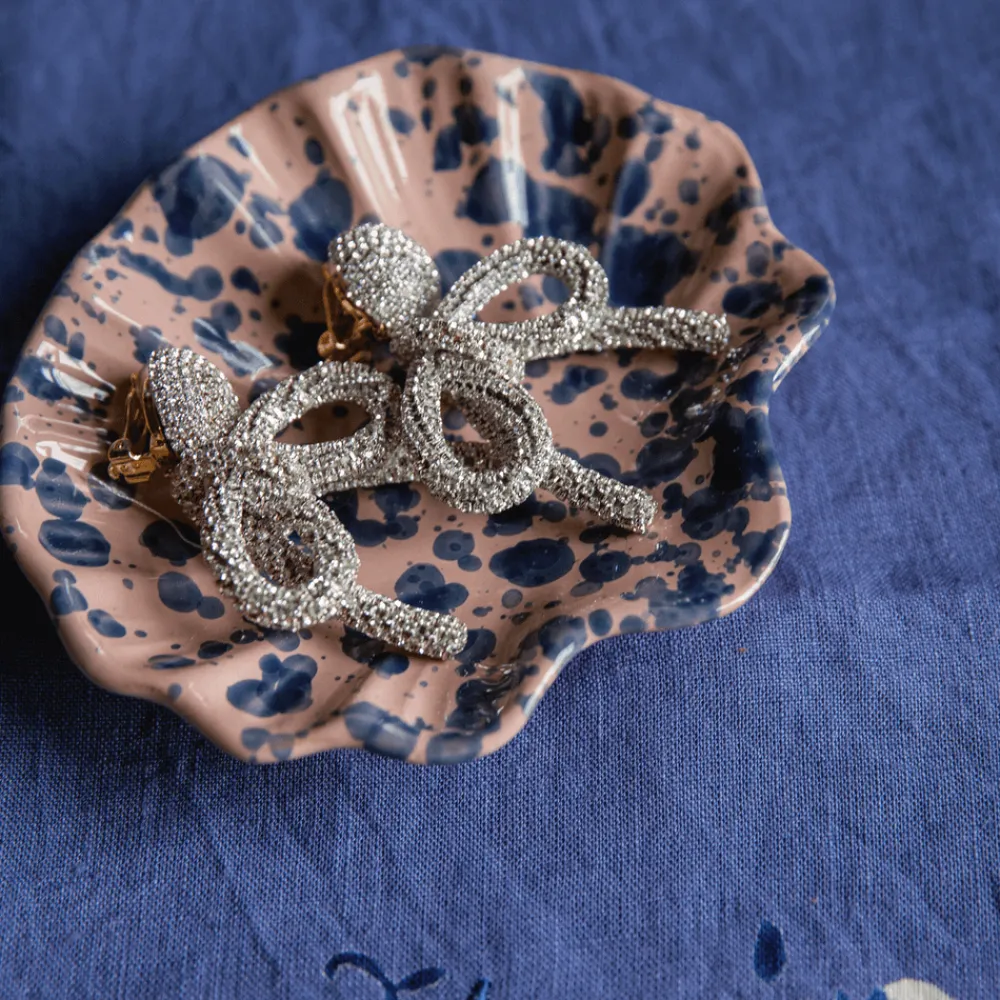 Sharland England Nursery|Baby|Splatter Coquillage Dish in Pink & Blue