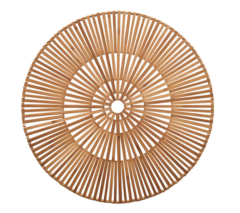 Kim Seybert Place Settings & Linens|Spoke Placemat in Brown, Set of 4