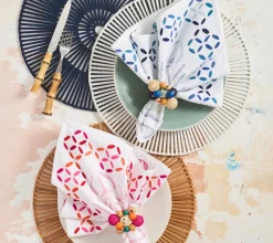 Kim Seybert Place Settings & Linens|Spoke Placemat in Brown, Set of 4