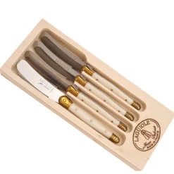 Jean Dubost Laguiole Flatware|Spreaders in Wooden Box, Set of 4