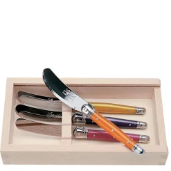 Jean Dubost Laguiole Flatware|Spreaders Set in Multicolor, Set of 4