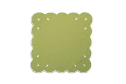 Loulou La Dune Place Settings & Linens|Spring Green and White Placemat and Napkin Set
