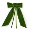 TriChi Design Place Settings & Linens|Spring Green Velvet Napkin Bows, Set of 4