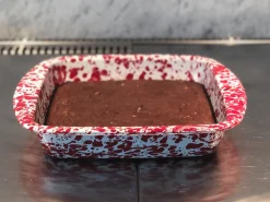 Golden Rabbit Dinnerware|Square Trays in Red Swirl, Set of 2