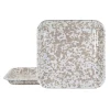 Golden Rabbit Dinnerware|Square Trays in Taupe Swirl, Set of 2
