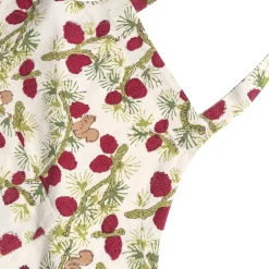 Couleur Nature Place Settings & Linens|Squirrel and Pinecone Apron in Red & Brown