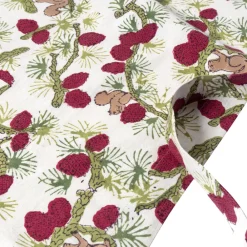 Couleur Nature Place Settings & Linens|Squirrel and Pinecone Apron in Red & Brown