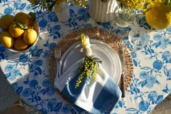 Couleur Nature Place Settings & Linens|St. Tropez Napkins in Blue, Set of 6