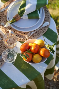 Couleur Nature Place Settings & Linens|St. Tropez Tablecloth in Vert