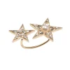 Kim Seybert Place Settings & Linens|Star Napkin Ring in Gold & Crystal, Set of 4