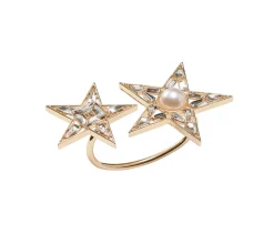 Kim Seybert Place Settings & Linens|Star Napkin Ring in Gold & Crystal, Set of 4