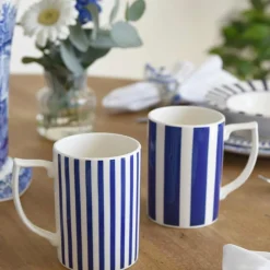 Spode Dinnerware|Steccato Narrow Stripe Mugs, Set of 4