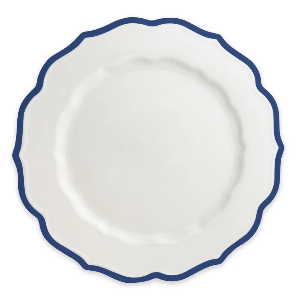 Caskata Dinnerware|Stella Scalloped Blue Dinner Plate