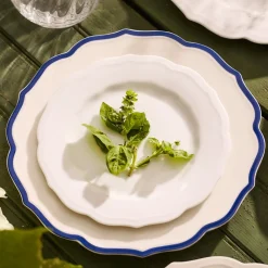 Caskata Dinnerware|Stella Scalloped Blue Dinner Plate