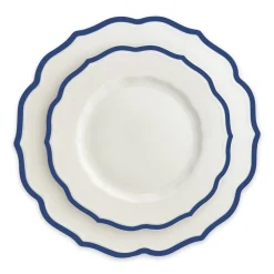Caskata Dinnerware|Stella Scalloped Blue Salad Plate
