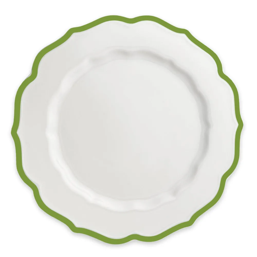 Caskata Dinnerware|Stella Scalloped Verde Dinner Plate