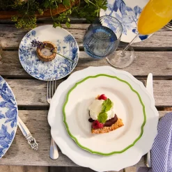 Caskata Dinnerware|Stella Scalloped Verde Salad Plate