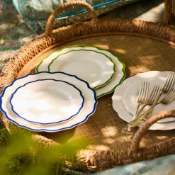 Caskata Dinnerware|Stella Scalloped Verde Salad Plate