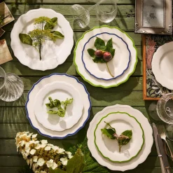 Caskata Dinnerware|Stella Scalloped Verde Salad Plate