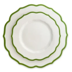 Caskata Dinnerware|Stella Scalloped Verde Salad Plate