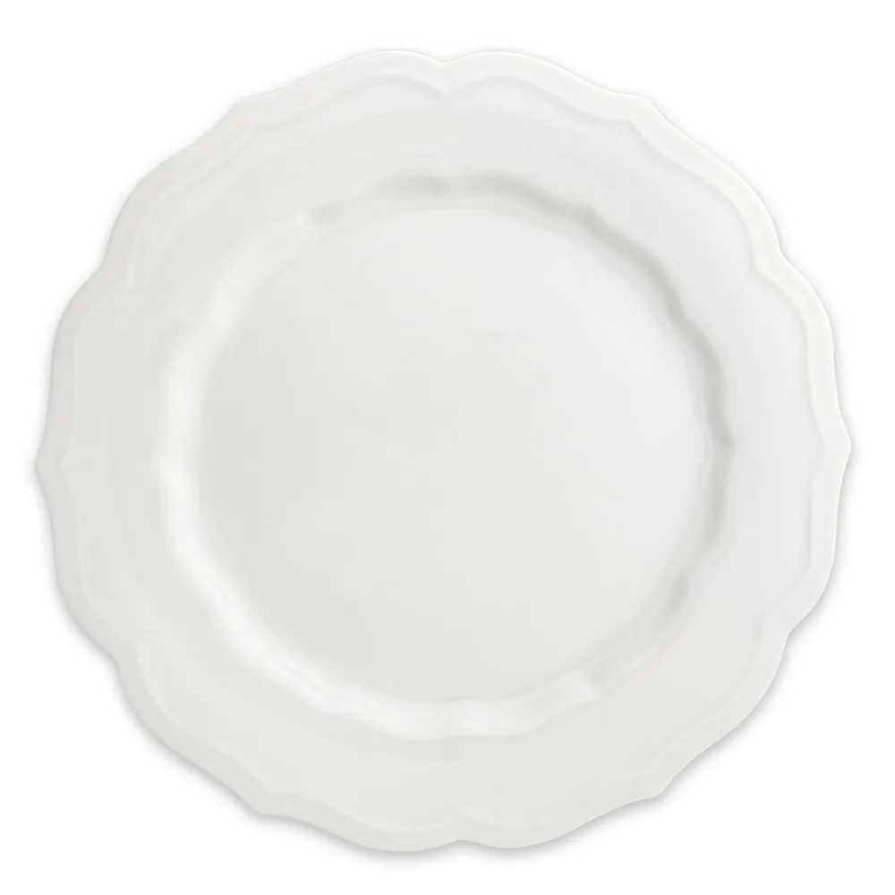 Caskata Dinnerware|Stella Scalloped White Dinner Plate