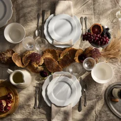 Caskata Dinnerware|Stella Scalloped White Dinner Plate