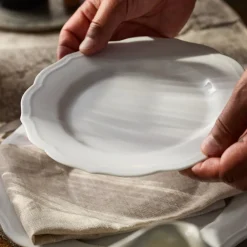 Caskata Dinnerware|Stella Scalloped White Salad Plate