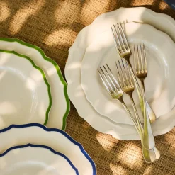 Caskata Dinnerware|Stella Scalloped White Salad Plate