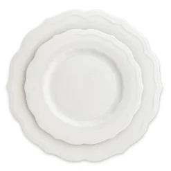 Caskata Dinnerware|Stella Scalloped White Salad Plate