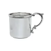 Salisbury Home|Monogram|Sterling Silver Beaded Scroll Handle Baby Cup