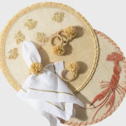 Joanna Buchanan Place Settings & Linens|Straw Lobster Placemat, Set of Four