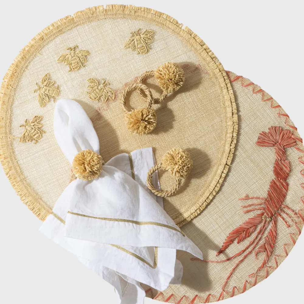 Joanna Buchanan Place Settings & Linens|Straw Lobster Placemat, Set of Four