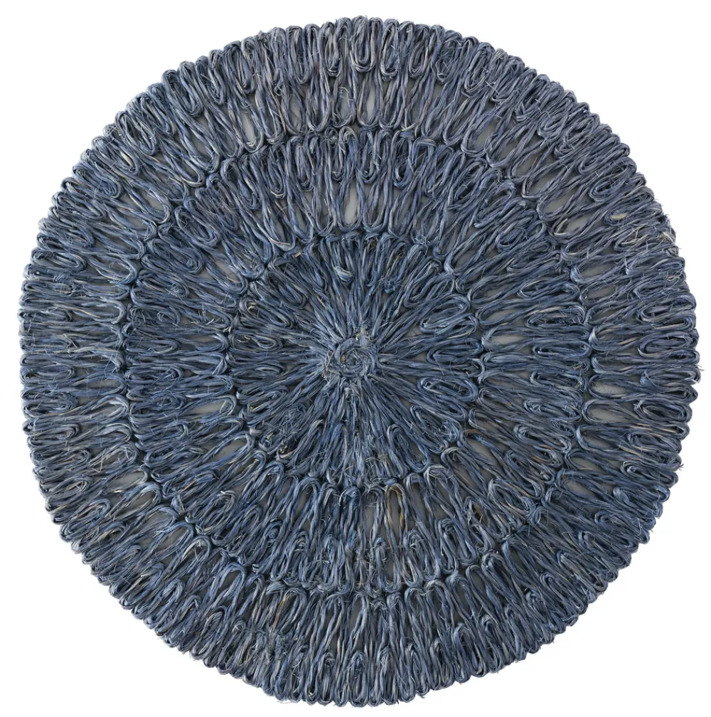 Juliska Wicker|Place Settings & Linens|Straw Loop Delft Blue Placemat