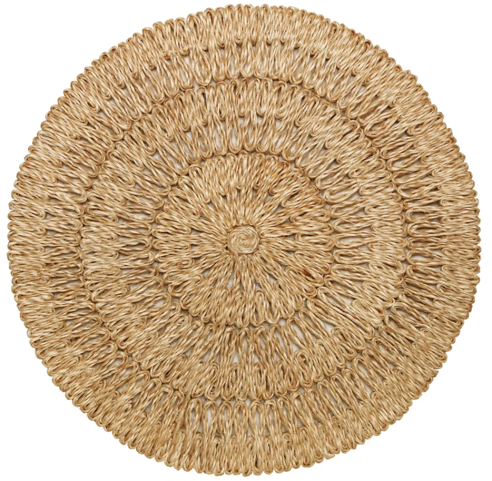 Juliska Wicker|Place Settings & Linens|Straw Loop Natural Placemat
