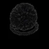 Joanna Buchanan Place Settings & Linens|Straw Pompom Napkin Rings in Black, Set of Four