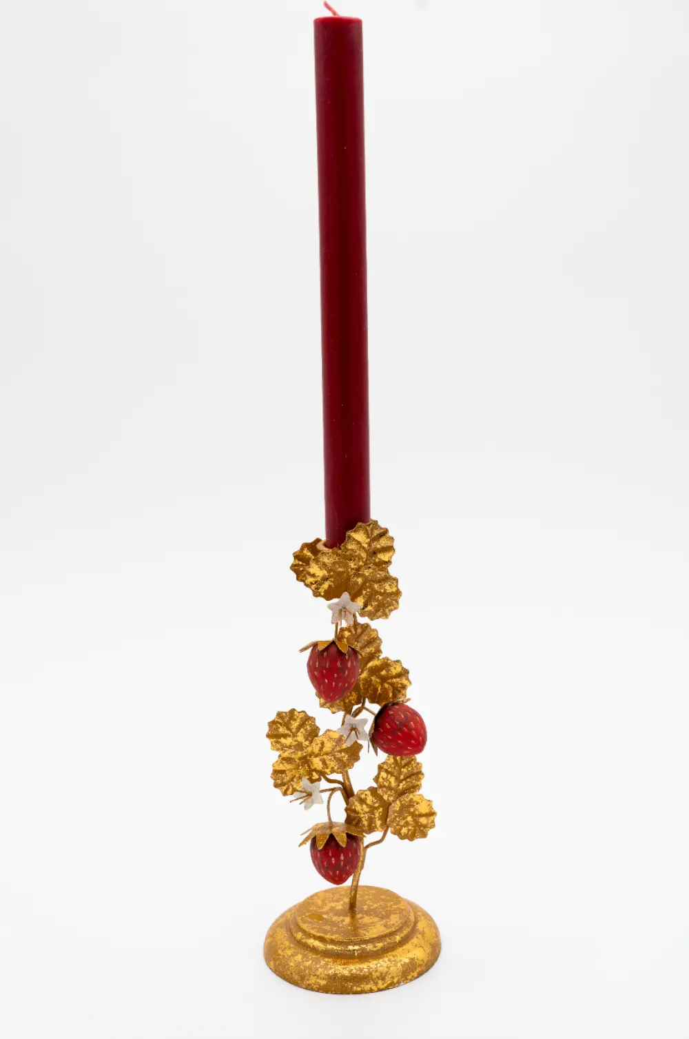 Inner Child Candles|Strawberry Candleholders in Gold
