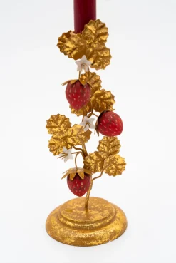 Inner Child Candles|Strawberry Candleholders in Gold